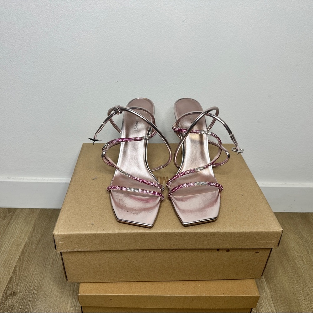 Nine West Size 10 and Pink Strappy Heels